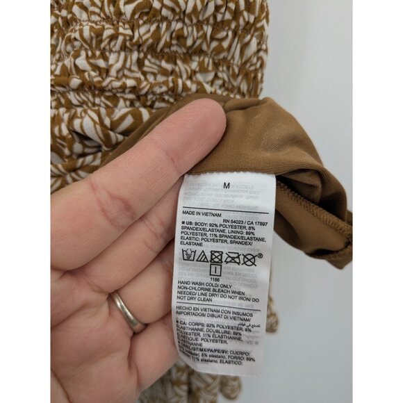 Old Navy Boho Smocked Babydoll Cami Top Women Size M Geometric Festival Resort - Picture 7 of 8